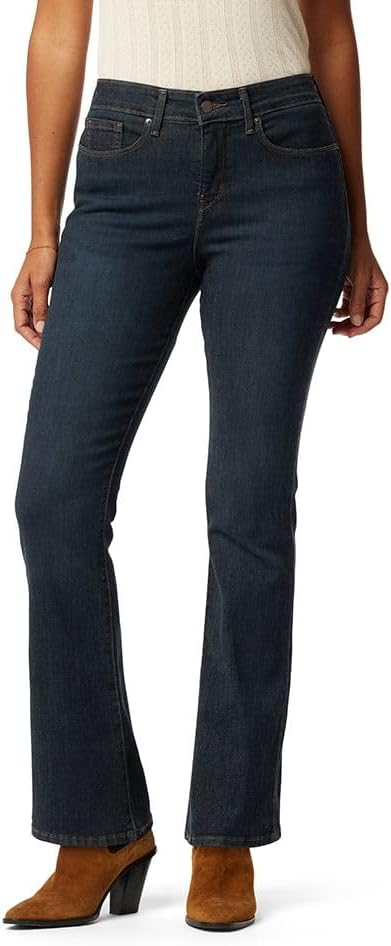 Levi Strauss Signature Gold Totally Shaping bootcut jeans in dark indigo, on a model