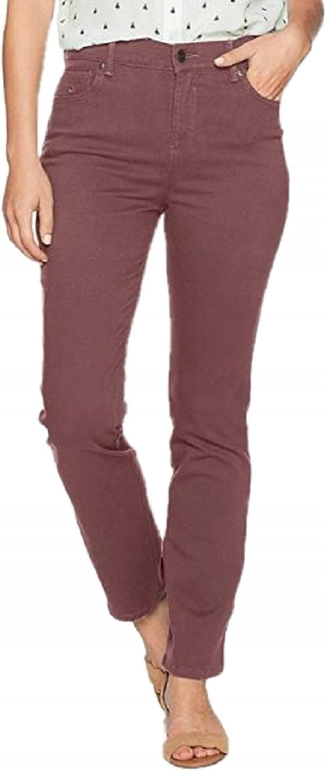 Gloria Vanderbilt Amanda classic tapered jeans on a model, color option 77 of 88