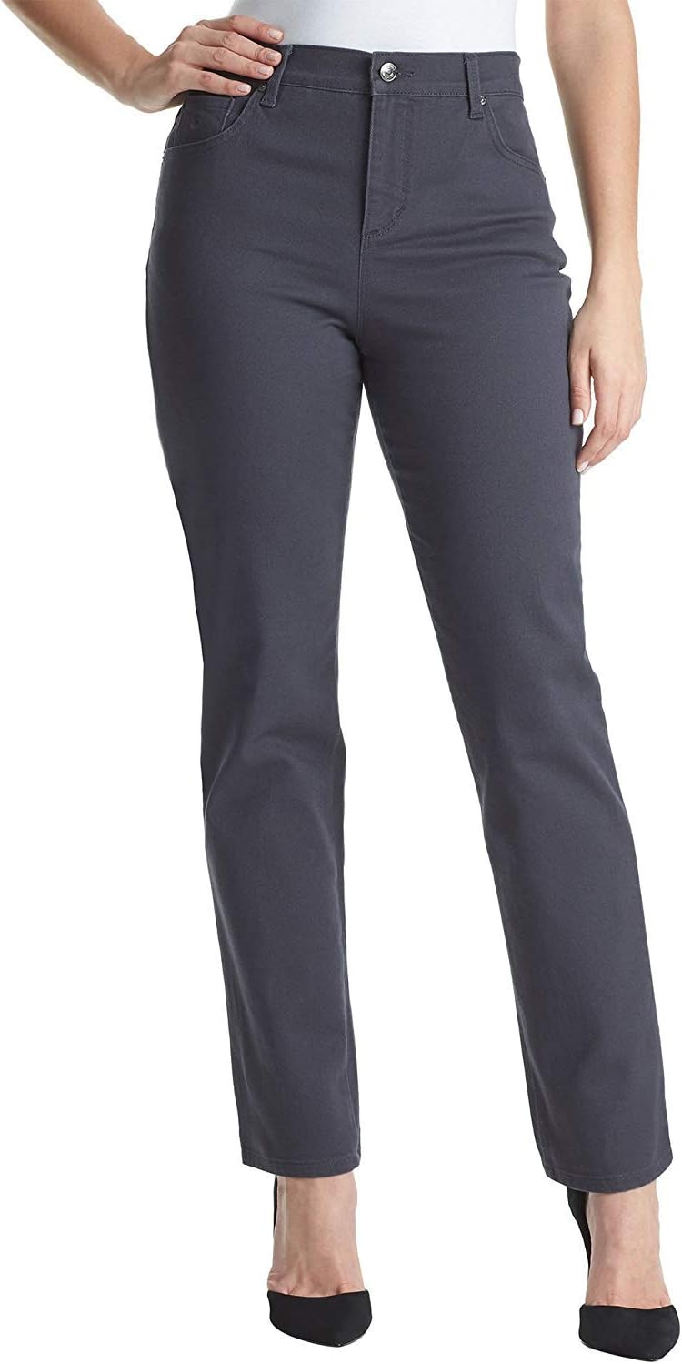 Gloria Vanderbilt Amanda classic tapered jeans on a model, color option 53 of 88