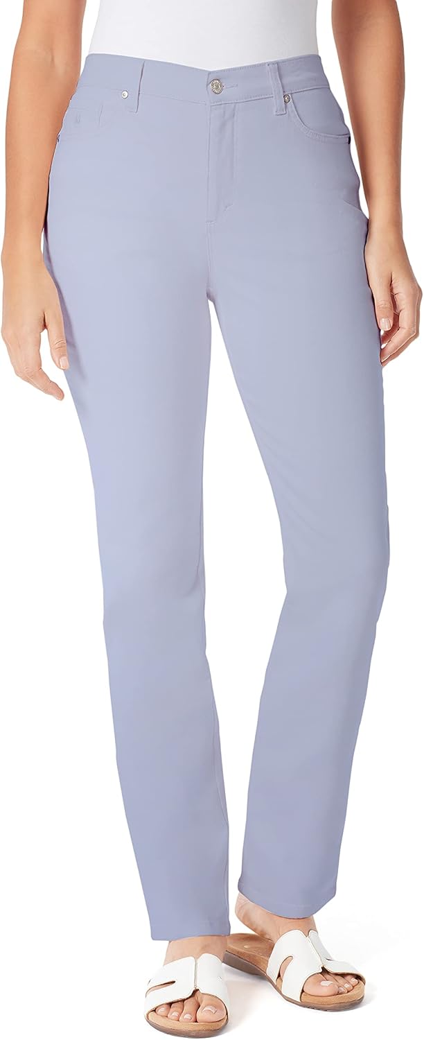 Gloria Vanderbilt Amanda classic tapered jeans on a model, color option 78 of 88