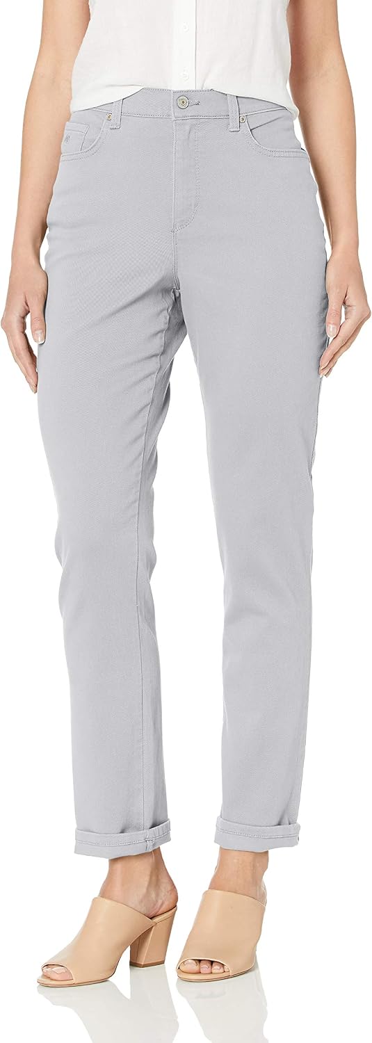 Gloria Vanderbilt Amanda classic tapered jeans on a model, color option 52 of 88