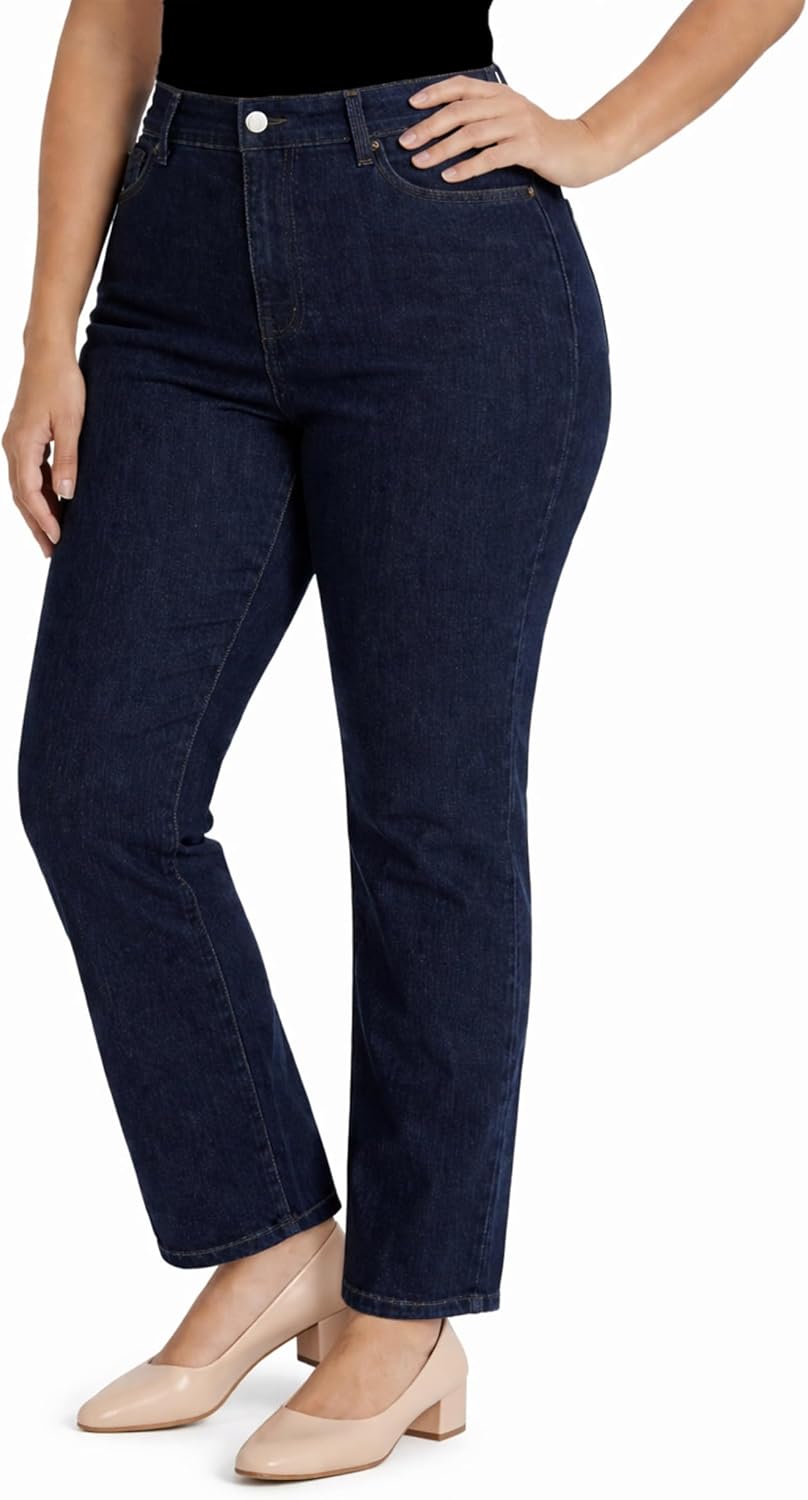 Gloria Vanderbilt Amanda classic tapered jeans on a model, color option 76 of 88