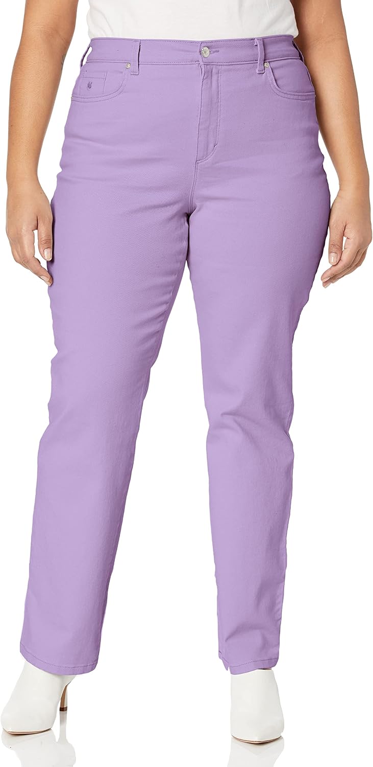 Gloria Vanderbilt Amanda classic tapered jeans on a model, color option 10 of 88
