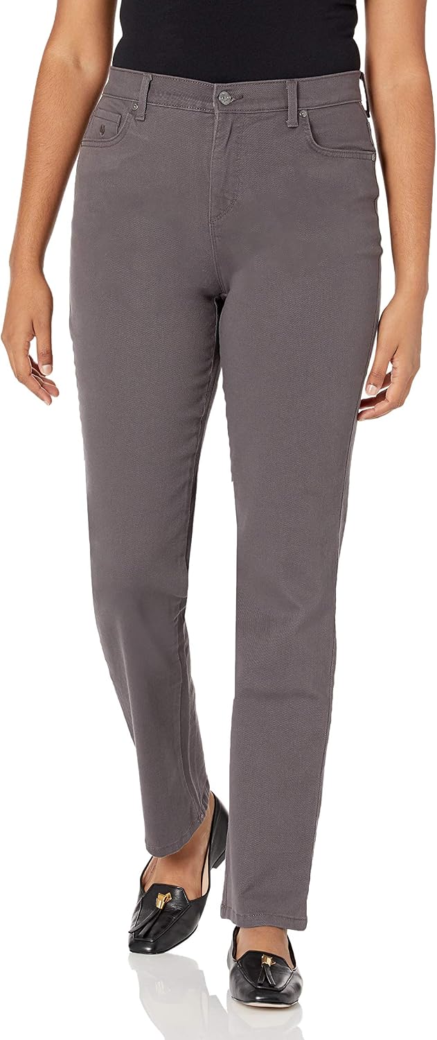 Gloria Vanderbilt Amanda classic tapered jeans on a model, color option 81 of 88