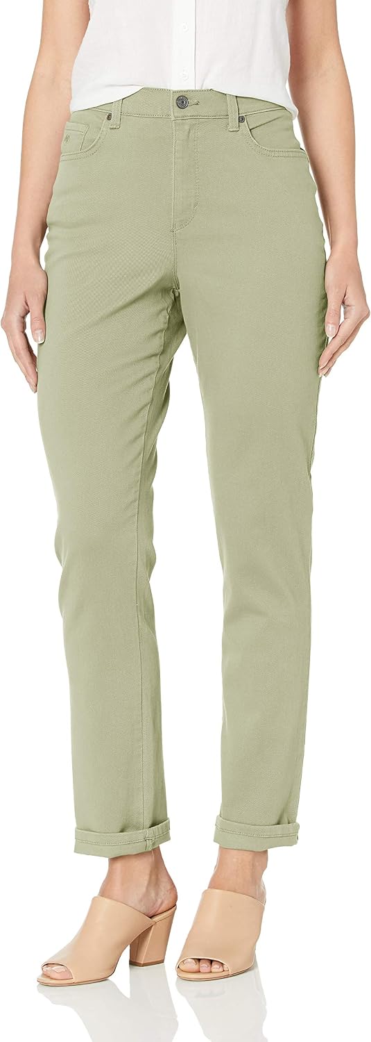 Gloria Vanderbilt Amanda classic tapered jeans on a model, color option 5 of 88